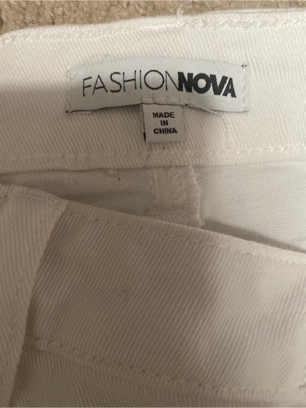 White Ruffle Hem Mini Skirt - Picture 3 of 3